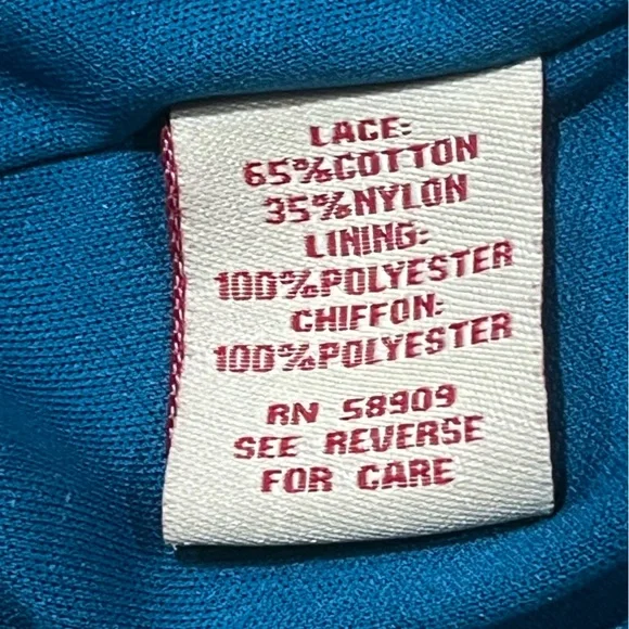 Reba Vibrant TURQUOISE/TEAL SLEEVELESS LACE FIT & FLARE RETRO MIDI DRESS SIZE M - Picture 9 of 10